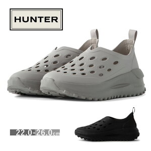 HUNTER �n���^�[ ���f�B�[�X �V���[�Y UFK 1001 EVA UNISEX TRAVEL FLOW SHOE ���j�Z�b�N�X �g���x�� �t���[ �V���[ �X���b�|�� �T���_�� �C �� �u���b�N �X�e�B�[��
