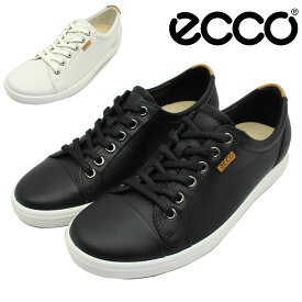 エコー ECCO レディース スニーカー ソフト 7 W_SOFT 7 W 430003 ウォーキングシューズ 本革 紐靴 ブラック ホワイト