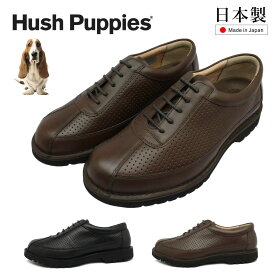 ハッシュパピー メンズ ウォーキングシューズ M-5047T カジュアル 紐 軽量 幅広4E 日本製 本革 紳士靴 Hush Puppies 5047T