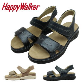 Happy Walker ハッピーウォーカー レディース HWL-E12500 レザー サンダル ベルクロ 本革 靴 大塚製靴 オーツカ
