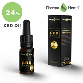 【20％OFFクーポン対象】CBD オイル 24% （2400mg） 10ml プレミアムブラック フルスペクトラム ファーマヘンプ アントラージュ 高濃度 高純度 cbd oil cbdオイル カンナビジオール 高濃度 cbdオイル pharmahemp リラックス プレゼント 健康食品