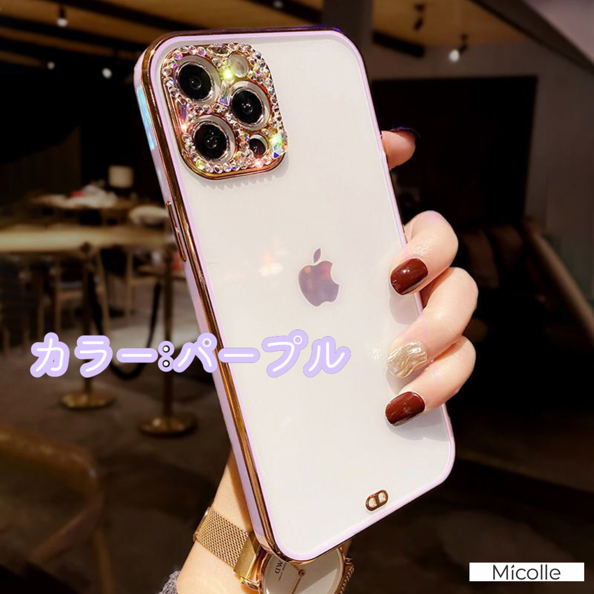楽天市場】キラキラ iPhoneケース サイドカラー パステル 大人気 韓国