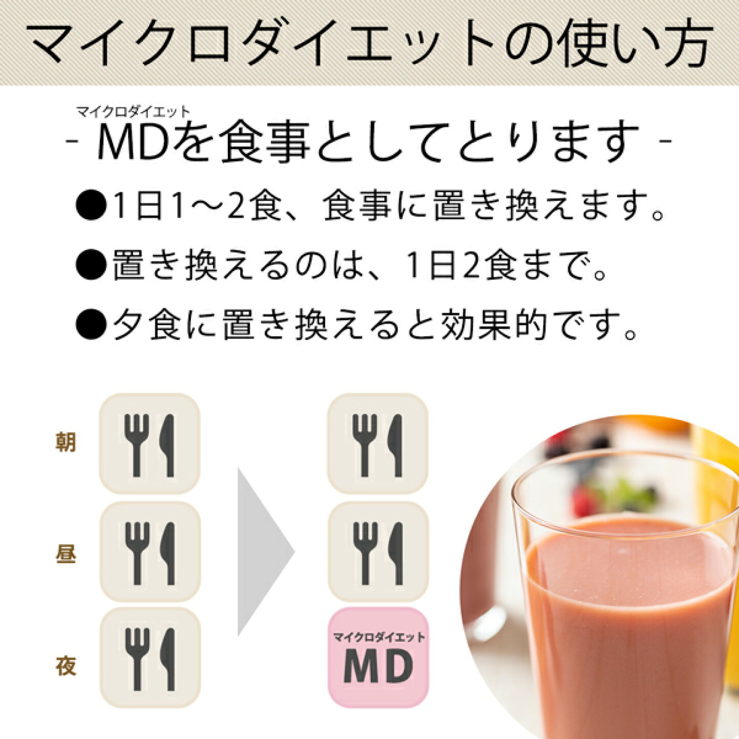楽天市場 | サニーヘルスストア 楽天市場店 - マイクロダイエットの使い方