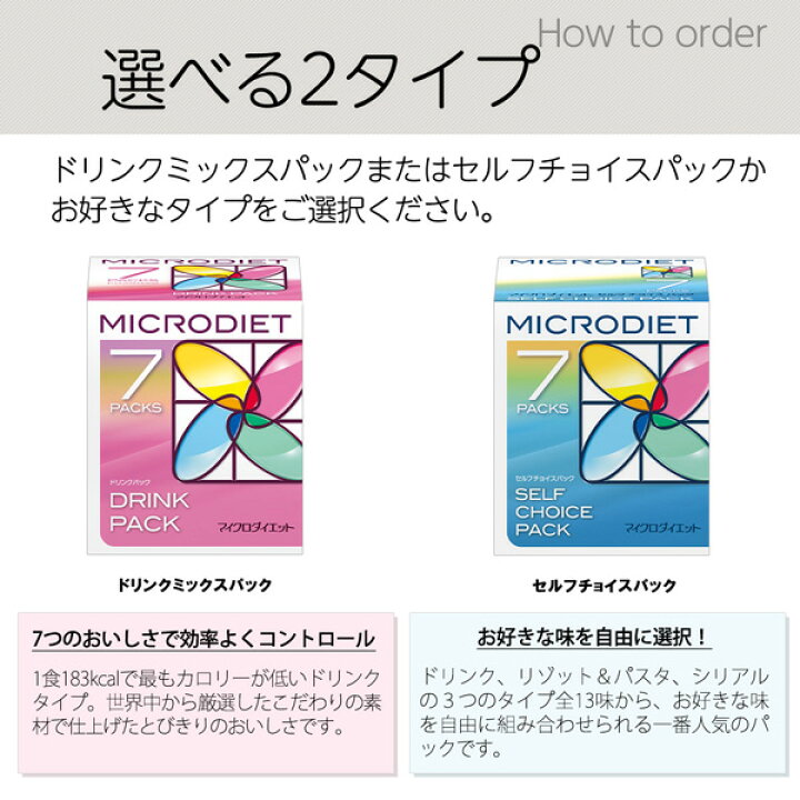 楽天市場】マイクロダイエット7食 4箱コース（セルフチョイス 