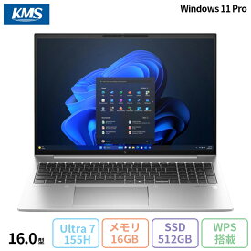 HP EliteBook 860 G11 ノートパソコン A07SRPA#ABJ Win11Pro Office付き Core Ultra 7 155H メモリ16GB SSD512GB 16インチ 美品 メーカー展示品Sランク