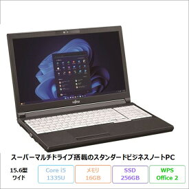 【マラソン終了まで ポイントUP＆クーポンでお得】 富士通 LIFEBOOK A5513/RX ノートPC FMVA0F027P Win11Pro WPSOffice付き Core i5 1335U 16GB SSD256GB 15.6型 DVD対応テンキー付き 再生品Aランク