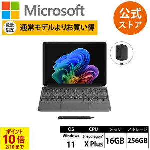 �y�|�C���g10�{ -2/10�܂Łz �y���ʌ���z���ʃ��f�� Surface Pro 12 �C���` �v���`�i SnapdragonR X Plus/16/256 + �L�[�{�[�h�i�X�����y���t���j�X�g�[�� �O���[ + 45W USB-C �[�d�� EP2-46399 Windows 11 Home