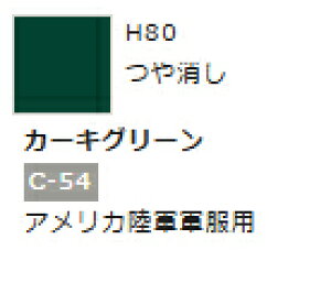 水性ホビーカラー カーキグリーン H80 【GSIクレオス・H80】「鉄道模型 工具 ツール」