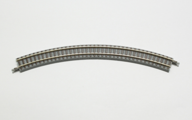曲線レール R195mm 45°(4本入)<br><br>「鉄道模型 Zゲージ ロクハン」