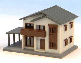 二階建住宅A 白【ロクハン・S042-2】「鉄道模型 Zゲージ ロクハン」