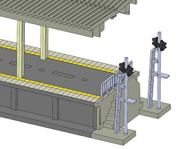 島式ホーム（都市型）ホームエンドセット【TOMIX・4280T】「鉄道模型 Nゲージ トミックス」