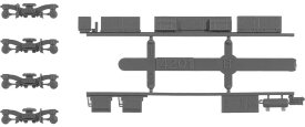 動力台車枠・床下機器セットA-07（SS167+4201BM)【グリーンマックス・8490】「鉄道模型 Nゲージ オプションパーツ」