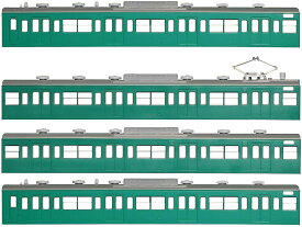 国鉄(JR)103系低運・非ユニット窓・冷改車・エメラルドグリーン基本4両編成ボディキットA【グリーンマックス・18017】「鉄道模型 Nゲージ」