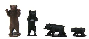 熊 (4頭入)【津川洋行・AF-04】「鉄道模型 約1/150 津川洋行」
