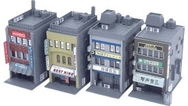 着色済み 商業ビル 3F（4棟入り）【グリーンマックス・2611G】「鉄道模型 Nゲージ」