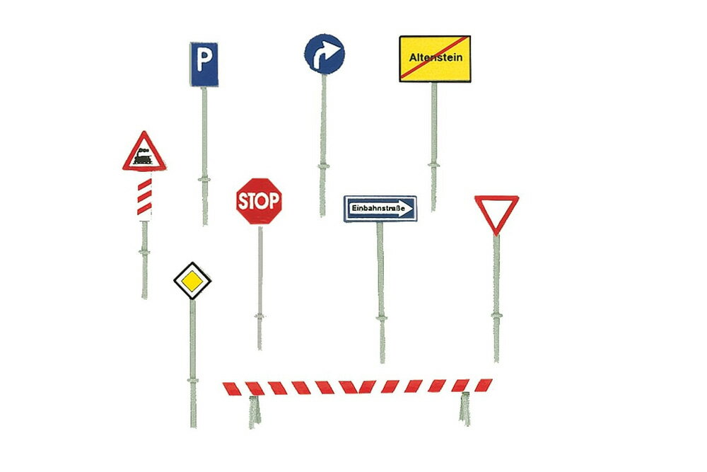 【爆売り！】 of (交通標識セット)<br><br>「鉄道模型 Signs Traffic Nゲージ」 Set ストラクチャー・レイアウト