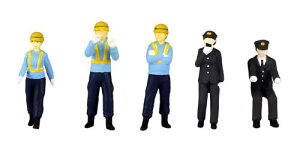 MS043 1/80 超ミニフィギュア4 エキスパートな鉄道員セット