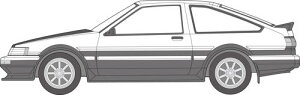 1/24 峠シリーズ No.1 EX-1 トヨタ ハチロクレビン AE86(カーボンボンネットデカール付き)