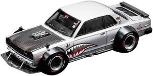 POP RACE x Enigma 1/64 SKYLINE GTR V8 DRIFT (HAKOSUKA) METALLIC SILVER