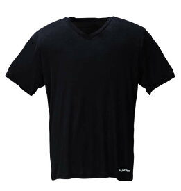 大きいサイズ メンズ 半袖VネックTシャツ Phiten (ブラック) (3L 4L 5L 6L 8L) プレゼント ギフト ラッピング