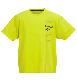 【新作・新着商品！】 大きいサイズ メンズ 4ベクターグラフィック半袖Tシャツ Reebok イエロー 3L 4L 5L 6L 8L