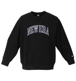 【新作・新着商品！】 大きいサイズ メンズ クラシックカレッジスウェットクルーネック NEW ERA ブラック 3L 4L 5L 6L 8L