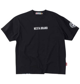 【新作・新着商品！】 大きいサイズ メンズ 天竺半袖Tシャツ NESTA BRAND ブラック 3L 4L 5L 6L 8L