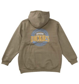 GENUINE DICKIES 大きいサイズ メンズ 裏起毛刺繍&プリントプルパーカー グレージュ 3L 4L 5L