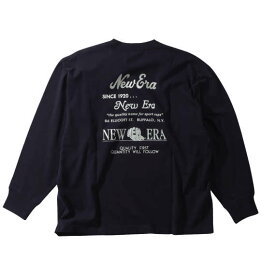 大きいサイズ メンズ アーカイブロゴ長袖Tシャツ NEW ERA ネイビー 3L 4L 5L 6L 8L