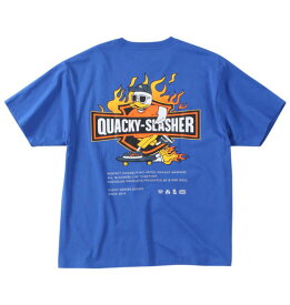 大きいサイズ メンズ DUCK DUDEフレイム半袖Tシャツ b-one-soul ビーワンソウル ロイヤルブルー 3L 4L 5L 6L