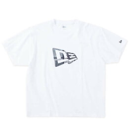 【新作・新着商品！】 大きいサイズ メンズ ペイズリーフラッグロゴ半袖Tシャツ NEW ERA ホワイト 3L 4L 5L 6L 8L