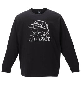 大きいサイズ メンズ DUCK DUDE3Dメタリック長袖Tシャツ ビーワンソウル b-one-soul ブラック 3L 4L 5L 6L