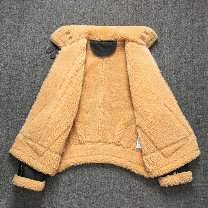 楽天市場】極美品 本革 防寒性バッチリ 暖か毛皮 高級シープスキン羊革 