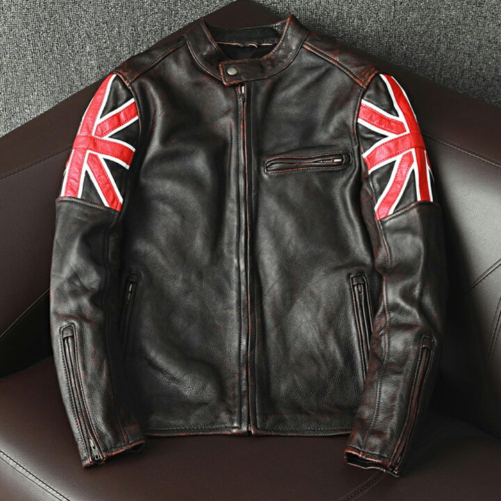 楽天市場】レザージャケット 上品 バイクジャケット アメカジ 本革 