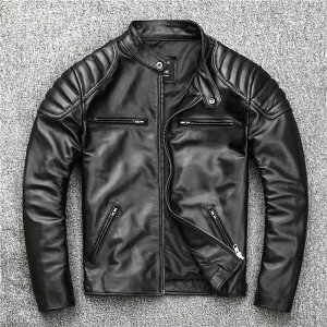 レザージャケット 上品 本革 カウハイド ライダース ジャケット メンズファッション バイクジャケット 牛革  革ジャン S〜6XL