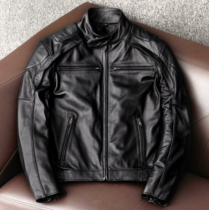 楽天市場】ハレーバイクレザージャケット 上品 本革 高級 牛革 
