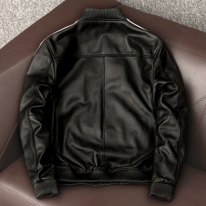 楽天市場】レザージャケット 上品 本革 羊革 サイドライン ライダース  