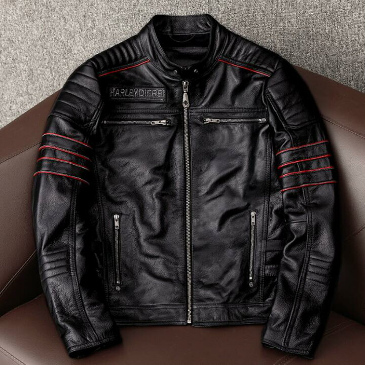 楽天市場】新品 ハレーバイクレザージャケット 上品 本革 高級 牛革 