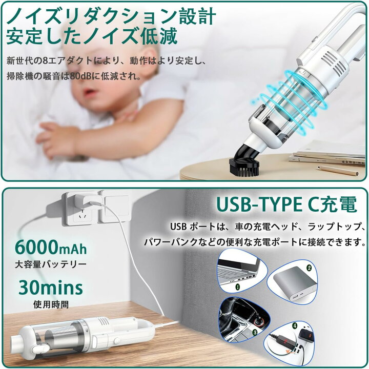 楽天市場】【ポイント5倍☆～16日1：59迄】充電式掃除機 コードレス 