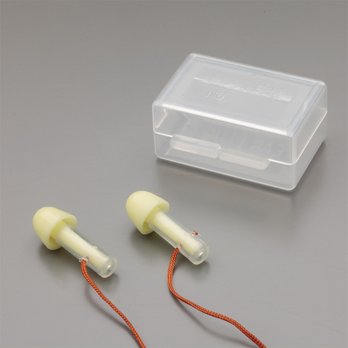 全般的な音域の遮音用 耳栓 NO．10 紐付 フリーサイズ 成形タイプ 期間限定お試し価格 大特価 1組 携帯ケース付 防音保護具