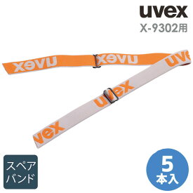 ミドリ安全 uvex ゴーグルパーツ X-9302用 スペアバンド オレンジ 5本入