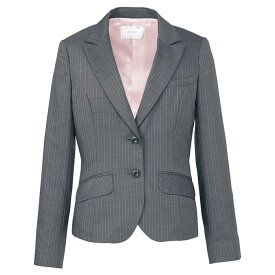 カーシー KARSEE 事務服 AIR SWING SUITS TWIN STRIPE ジャケット EAJ-379 5 グレーストライプ 5〜17号