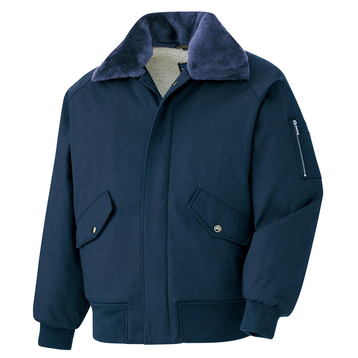 楽天市場 防寒着 メンズ パイロットジャンパー ミドリ安全 ナイロン100 作業服 作業着 Pj07 ネイビー 上着 ドカジャン 冬用 釣り アウトドア キャンプ 自転車 登山 冷凍庫作業 仕事着 ミドリ安全 楽天市場店