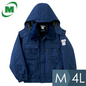 ミドリ安全 作業服 防寒 リサイクル 帯電防止ブルゾン RC1017 ネイビー M～4L
