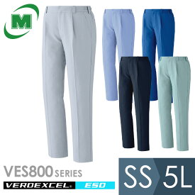 ミドリ安全 作業服 春夏 ベルデクセルESD IEC対応 男女共用 スラックス VES800シリーズ　5カラー SS〜5L