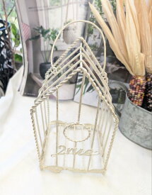 【ポイント5倍】バードケイジぶら下げて☆ミニグリーンを飾ったり☆ナチュラル「鳥かご」「アンティークケージ」「雑貨」「 アイアンオブジェ」「インテリア」「誕生日 」