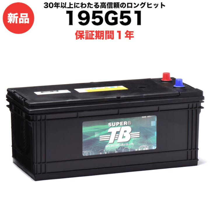 楽天市場】195G51 新品 標準車用カーバッテリー 自動車 車 岐阜 