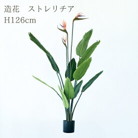 観葉植物 造花 ストレリチア BROWN 全高約126cm 大型 フェイクグリーン 本物そっくり おしゃれ インテリア 人工観葉植物 アーティフィシャルグリーン オフィス 店舗 ホテル 開店祝い 室内 極楽鳥花 オーガスタ フェイク
