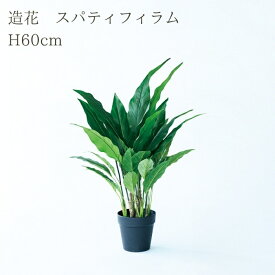 観葉植物 造花 スパティフィラム BROWN 全高約60cm 卓上・小型 フェイクグリーン 本物そっくり おしゃれ インテリア 人工観葉植物 アーティフィシャルグリーン オフィス 店舗 ホテル 開店祝い 室内 ミニ スパティフィルム フェイク