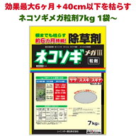 除草剤 強力 顆粒 ネコソギメガ粒剤3 7kg 1400m2まで 1/2/3/6/9袋 効果約6ヶ月持続 草丈40cmまで対応 土…